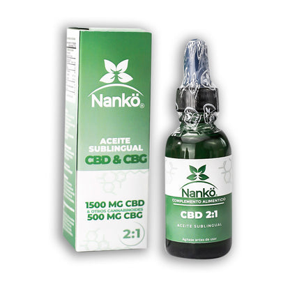 ACEITE SUBLINGUAL CBD 2:1 & CBG NANKÖ