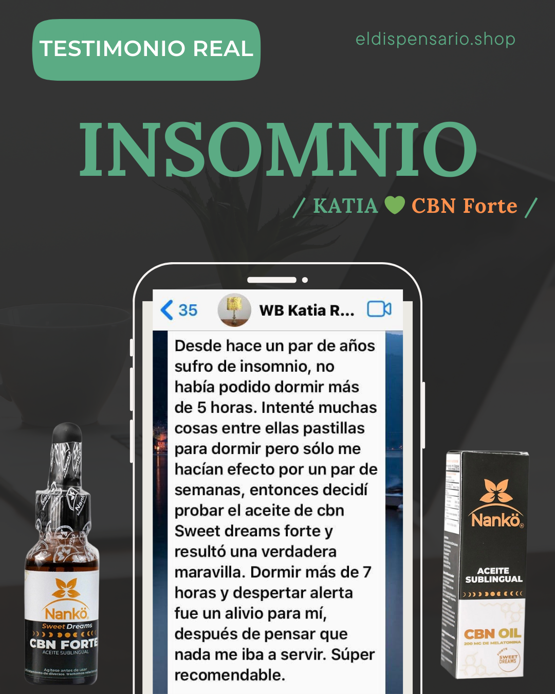 CBN Forte – Aceite Sublingual para Insomnio, Sueño Profundo y Relajación Natural | NANKÖ