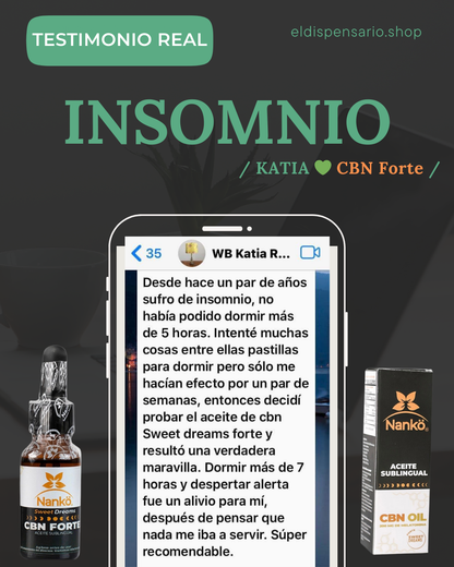 CBN Forte – Aceite Sublingual para Insomnio, Sueño Profundo y Relajación Natural | NANKÖ