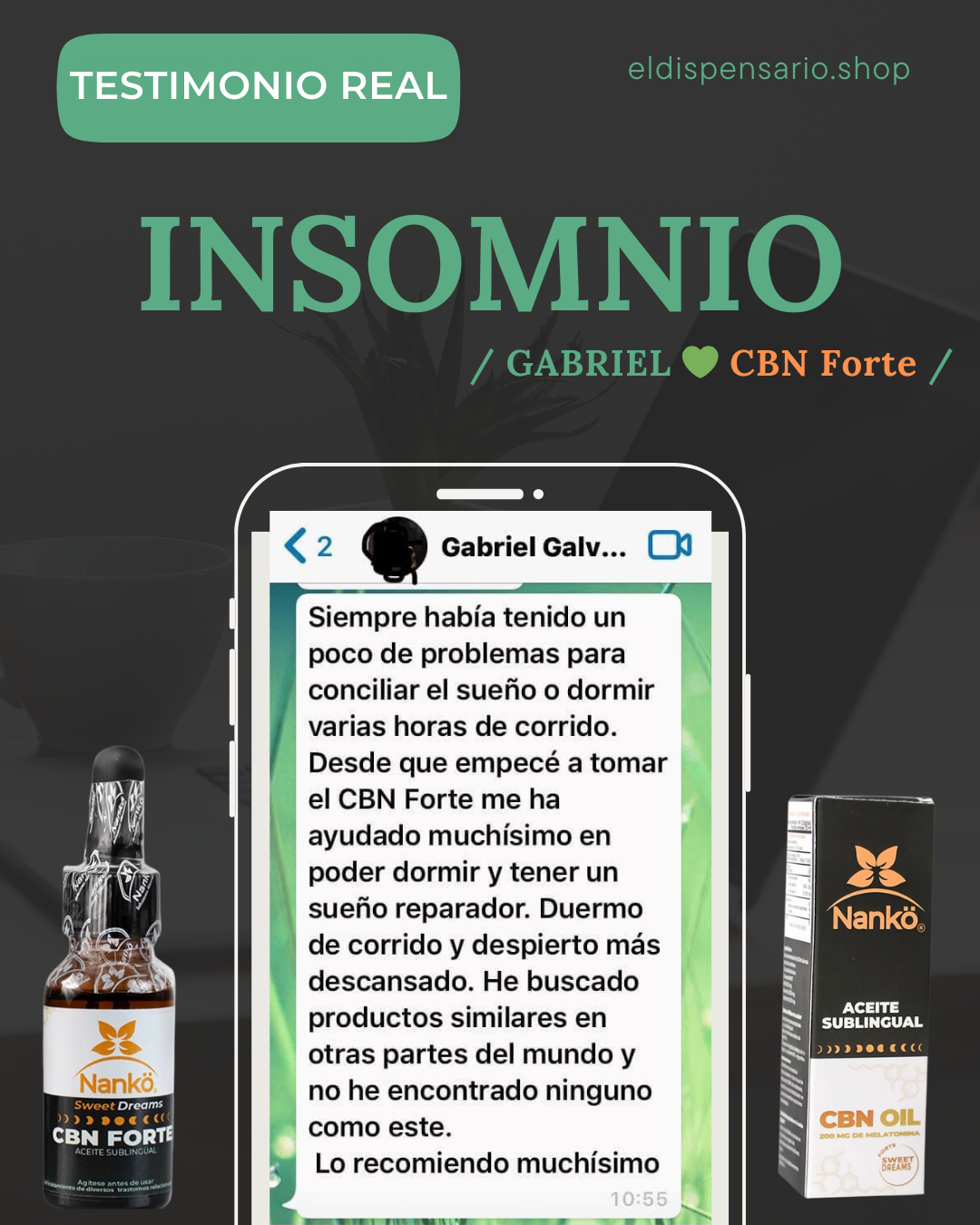 CBN Forte – Aceite Sublingual para Insomnio, Sueño Profundo y Relajación Natural | NANKÖ