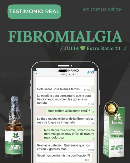 ACEITE SUBLINGUAL EXTRA RATIO 1:1 & CBG NANKÖ
