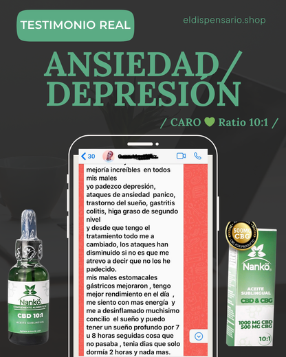 Aceite Sublingual Nankö CBD 10:1 CBG | Bienestar Natural y Equilibrio Diario