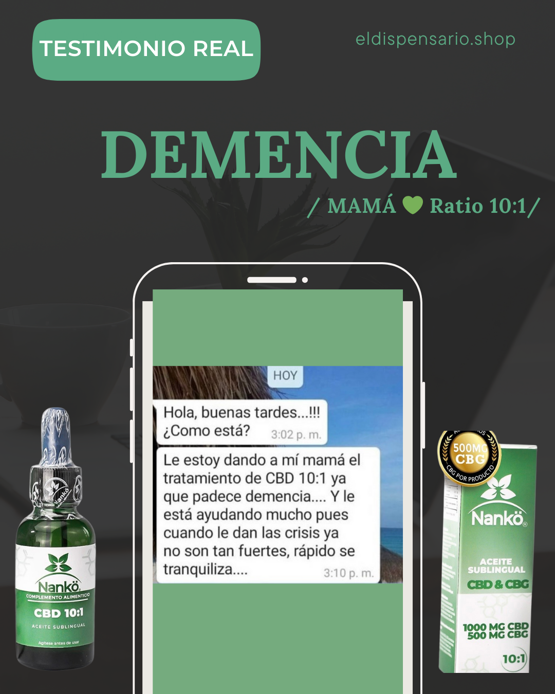 Aceite Sublingual Nankö CBD 10:1 CBG | Bienestar Natural y Equilibrio Diario