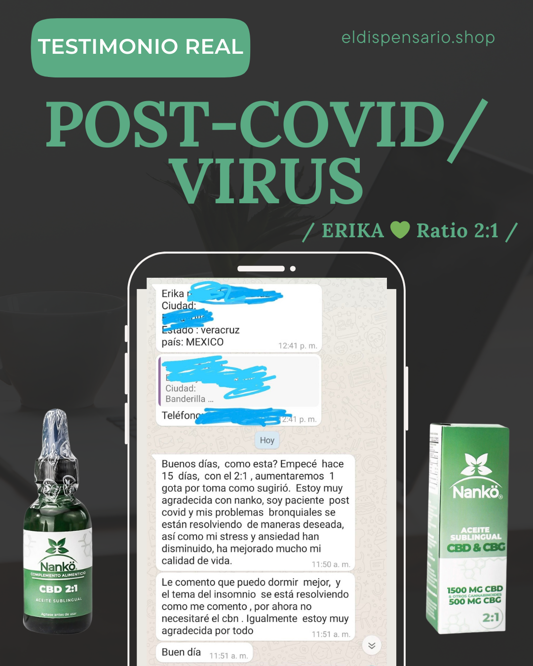 ACEITE SUBLINGUAL CBD 2:1 & CBG NANKÖ
