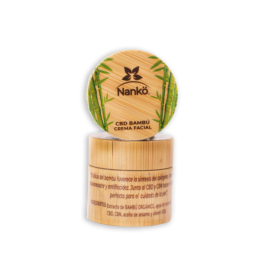 CREMA NATURAL FACIAL DE CBD CON BAMBU Y ACIDO HIALURONICO 45g NANKÖ