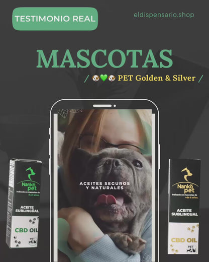 ACEITE SUBLINGUAL PARA MASCOTAS CBD PET SILVER NANKÖ