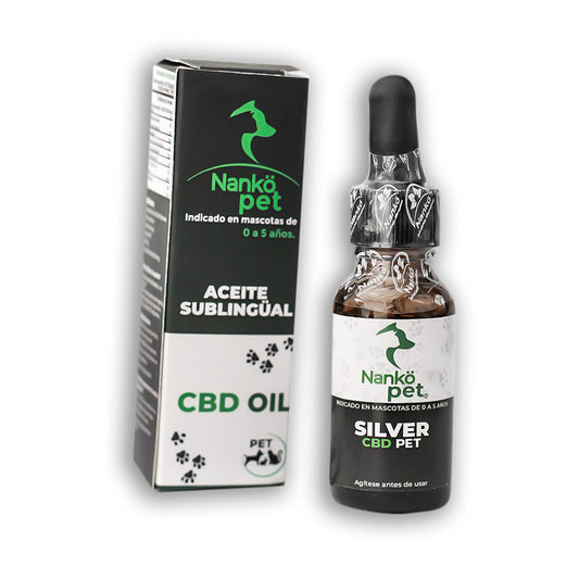 Aceite sublingual NanköPet para mascotas pequeñas o cachorros | Bienestar emocional y físico con CBD natural
